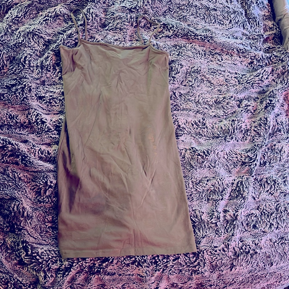 Spaghetti strap, body con dress army green